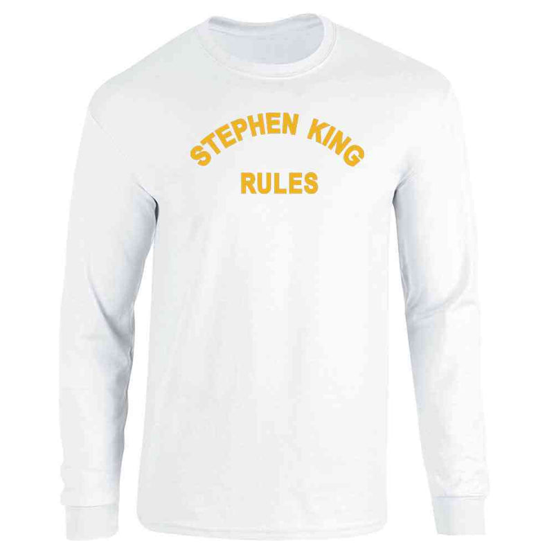 Stephen King Rules Horror Movie Funny Retro 80s Long Sleeve