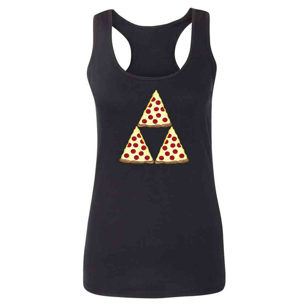 Pizza Triforce Funny Graphic Geeky Nerdy Womens Tee & Tank