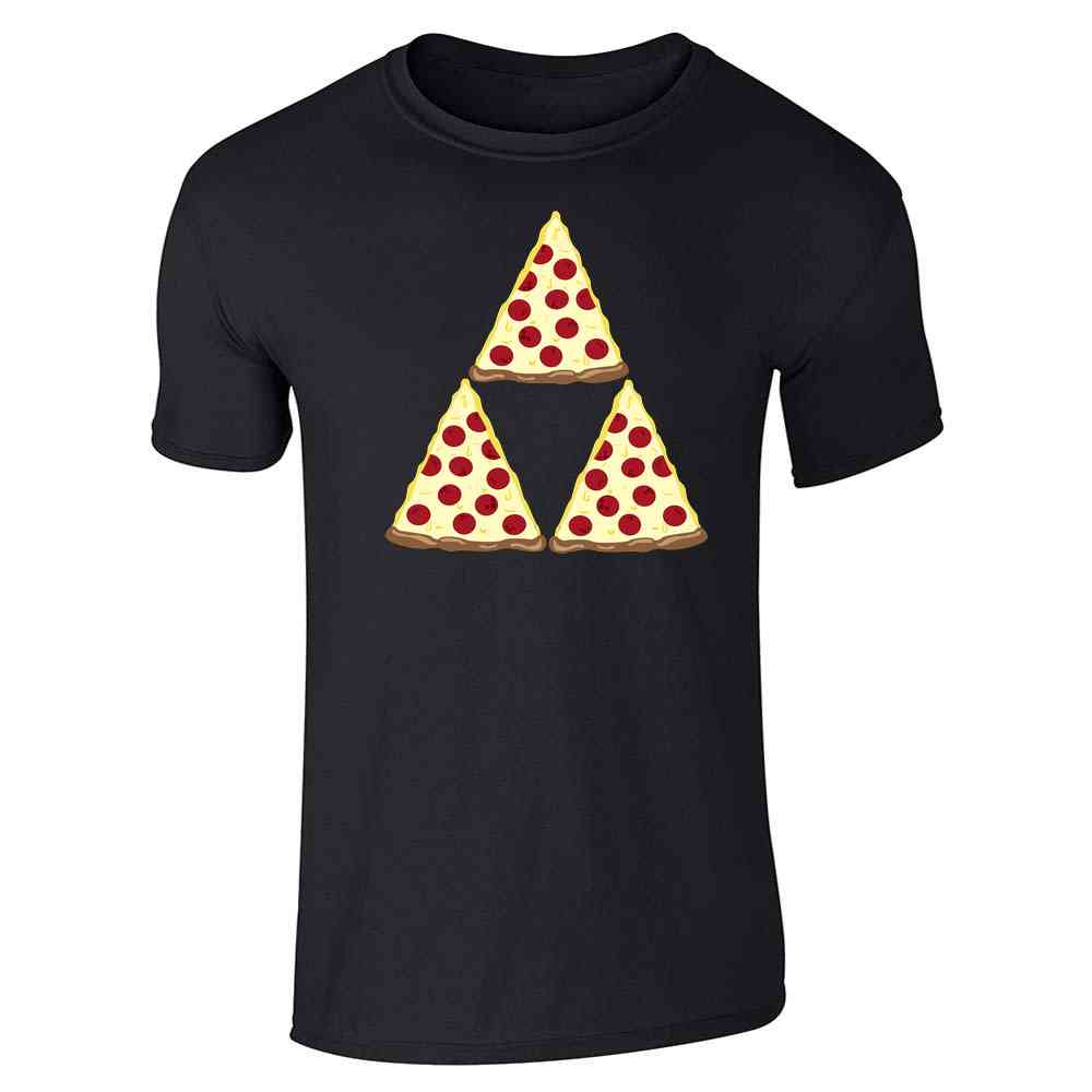 Pizza Triforce Funny Graphic Geeky Nerdy Unisex Tee