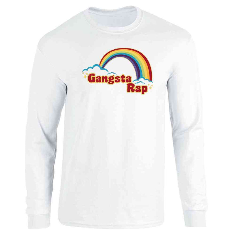 Gangsta Rap Retro Rainbow Funny Music  Long Sleeve