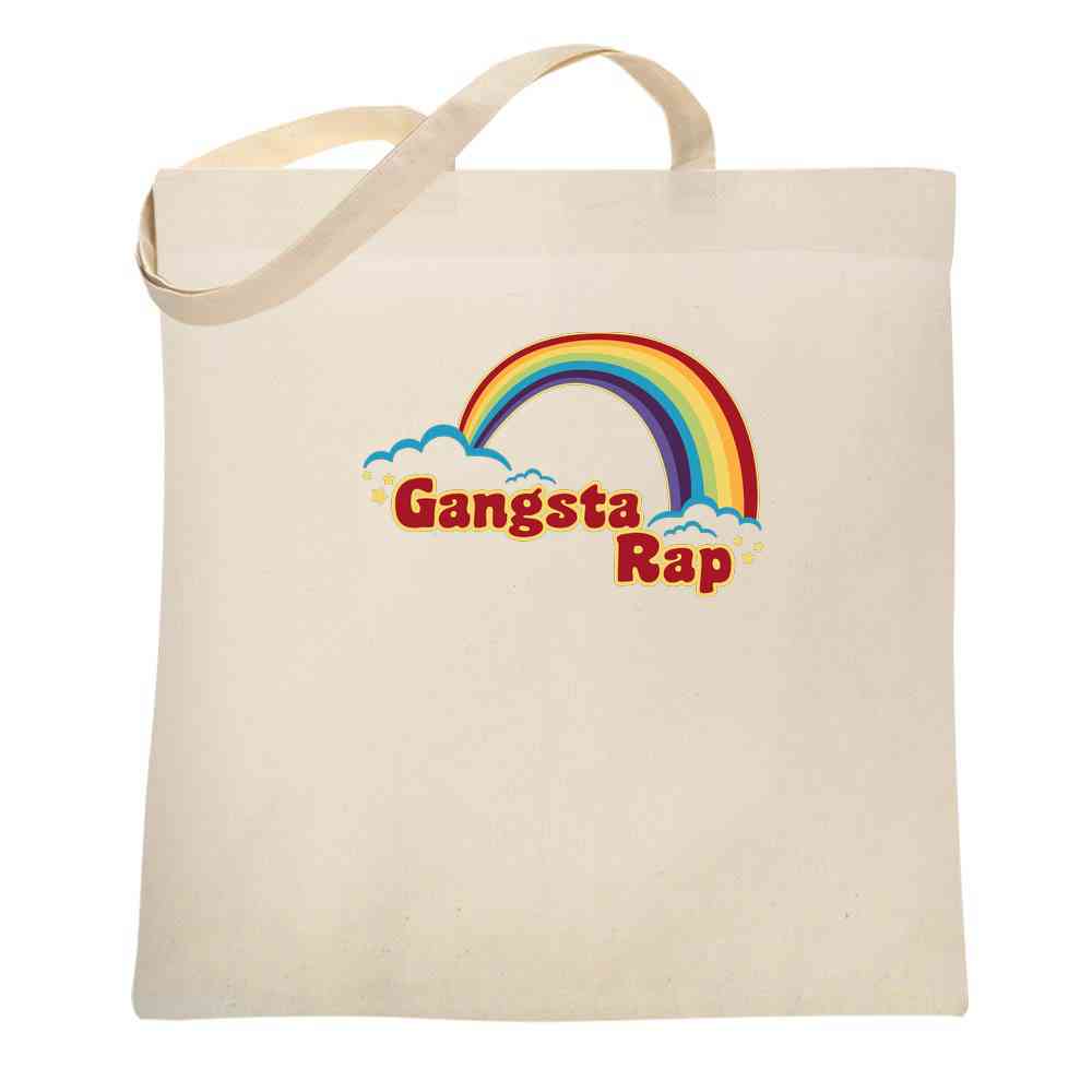 Gangsta Rap Retro Rainbow Funny Music  Tote Bag