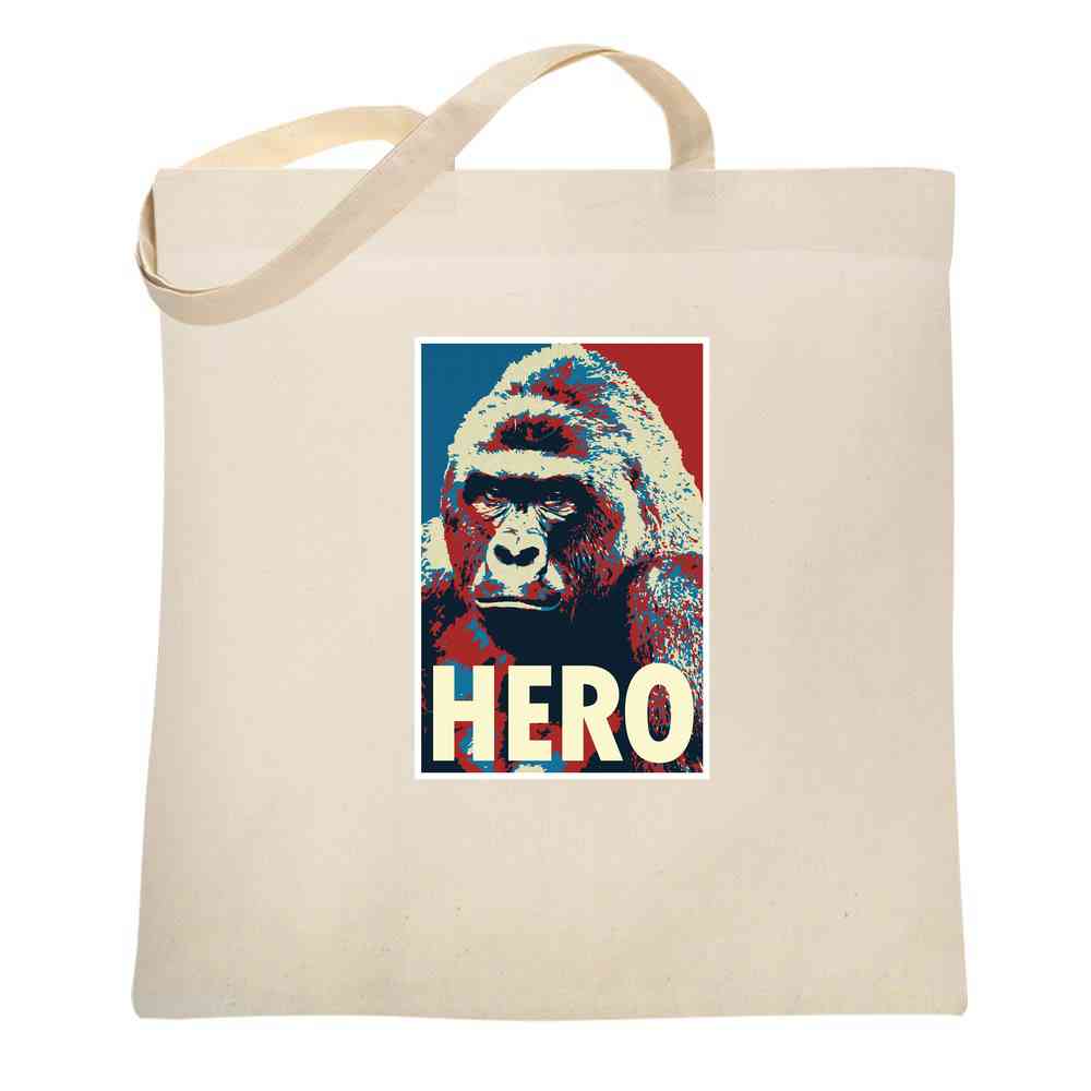 Harambe Pop Art Hero Meme Quote Political Clothing   Tote Bag