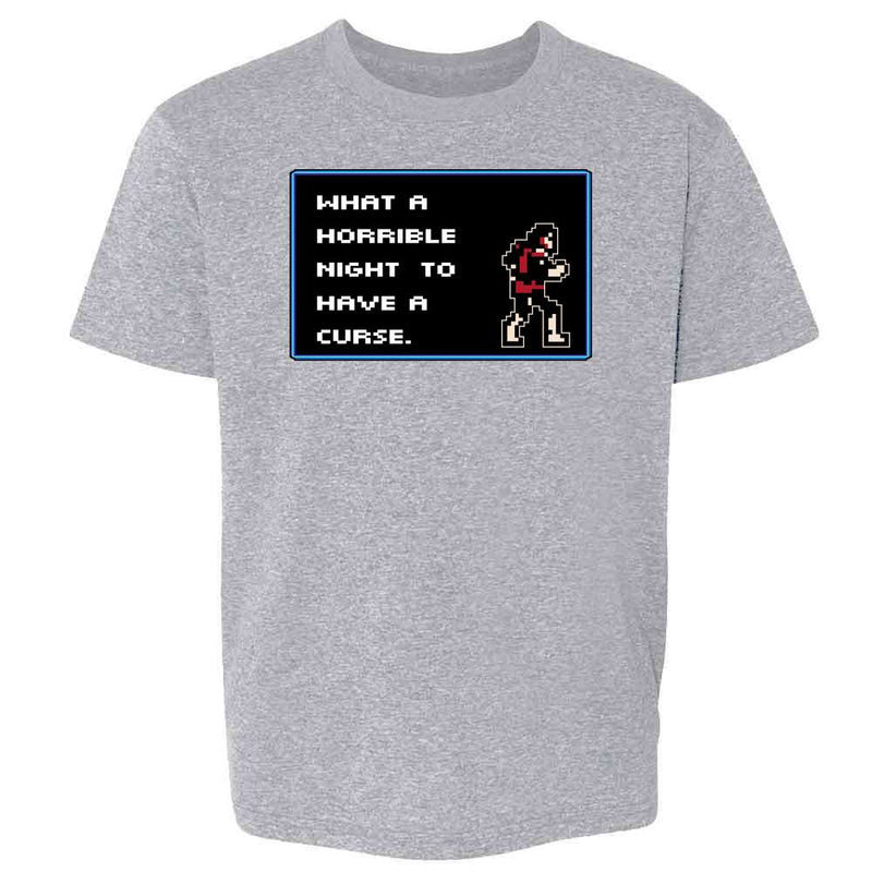What A Horrible Night To Have a Curse 8 Bit Quote Kids & Youth Tee