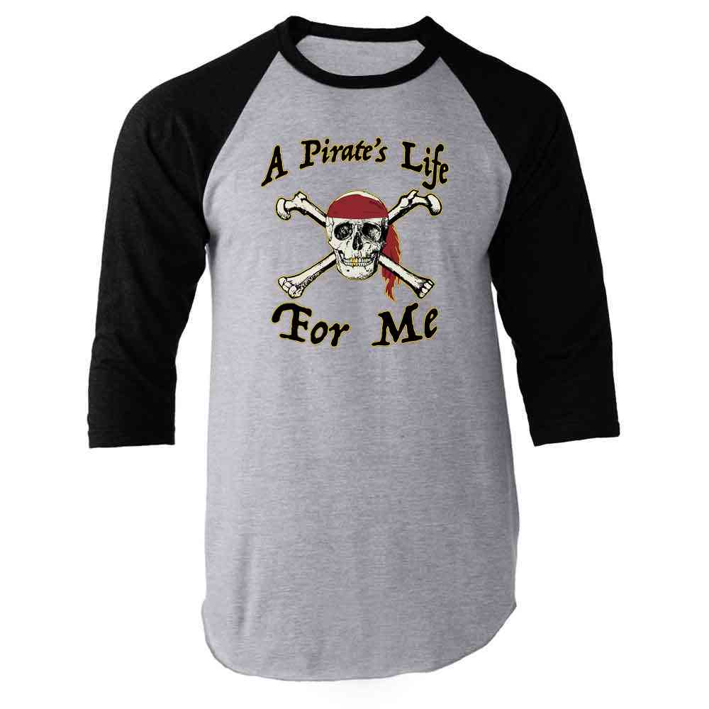 Pop Threads A Pirates Life for Me Skull and Crossbones Unisex Tee Short Sleeve T-Shirt / Heather Irish Green / S