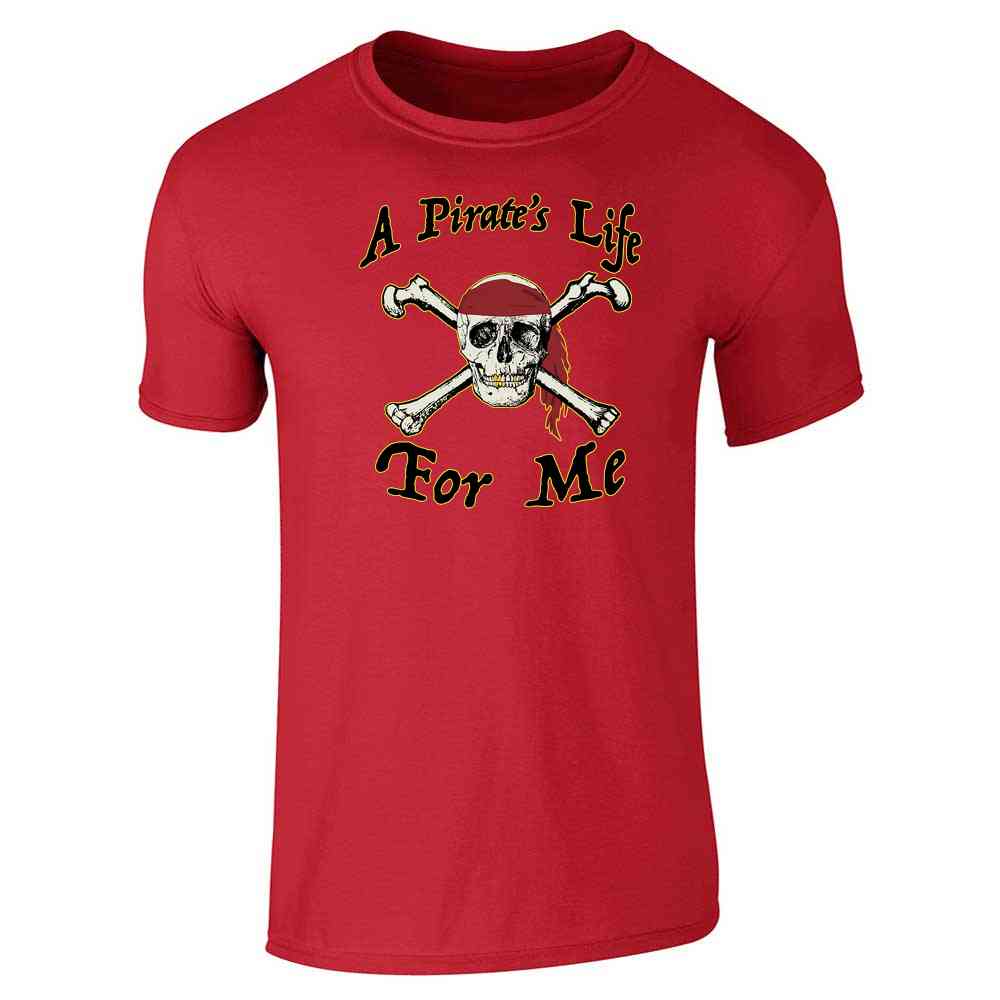 Pop Threads A Pirates Life for Me Skull and Crossbones Unisex Tee Short Sleeve T-Shirt / Heather Irish Green / S