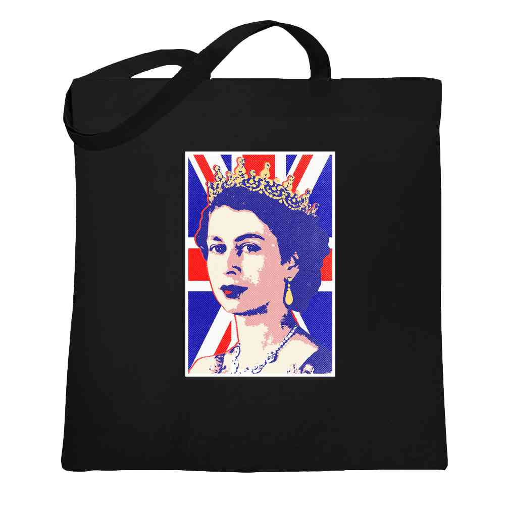 Queen Elizabeth II Union Jack Pop Art Tote Bag