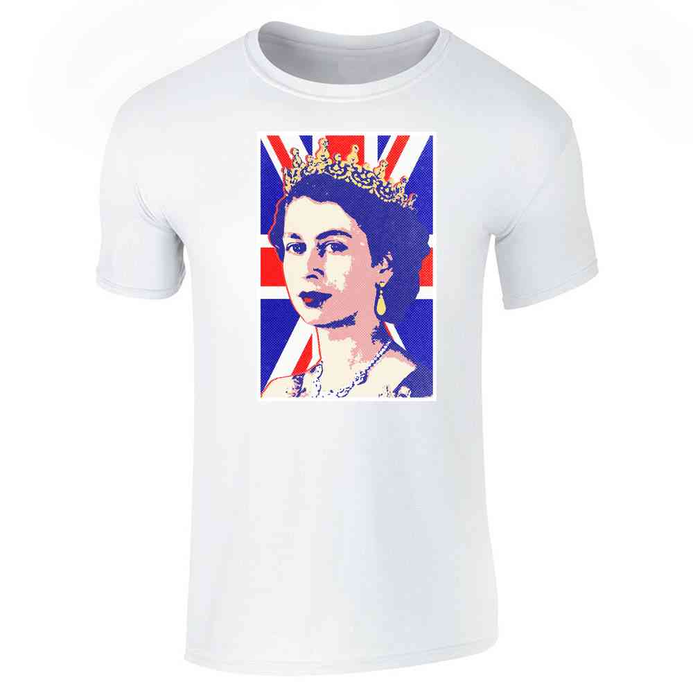 Queen Elizabeth II Union Jack Pop Art Unisex Tee