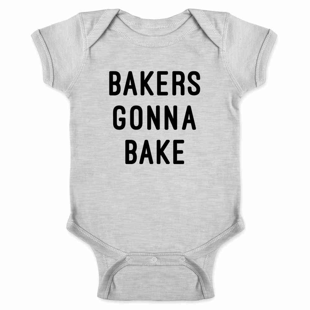 Bakers Gonna Bake Cute Chef  Baby Bodysuit