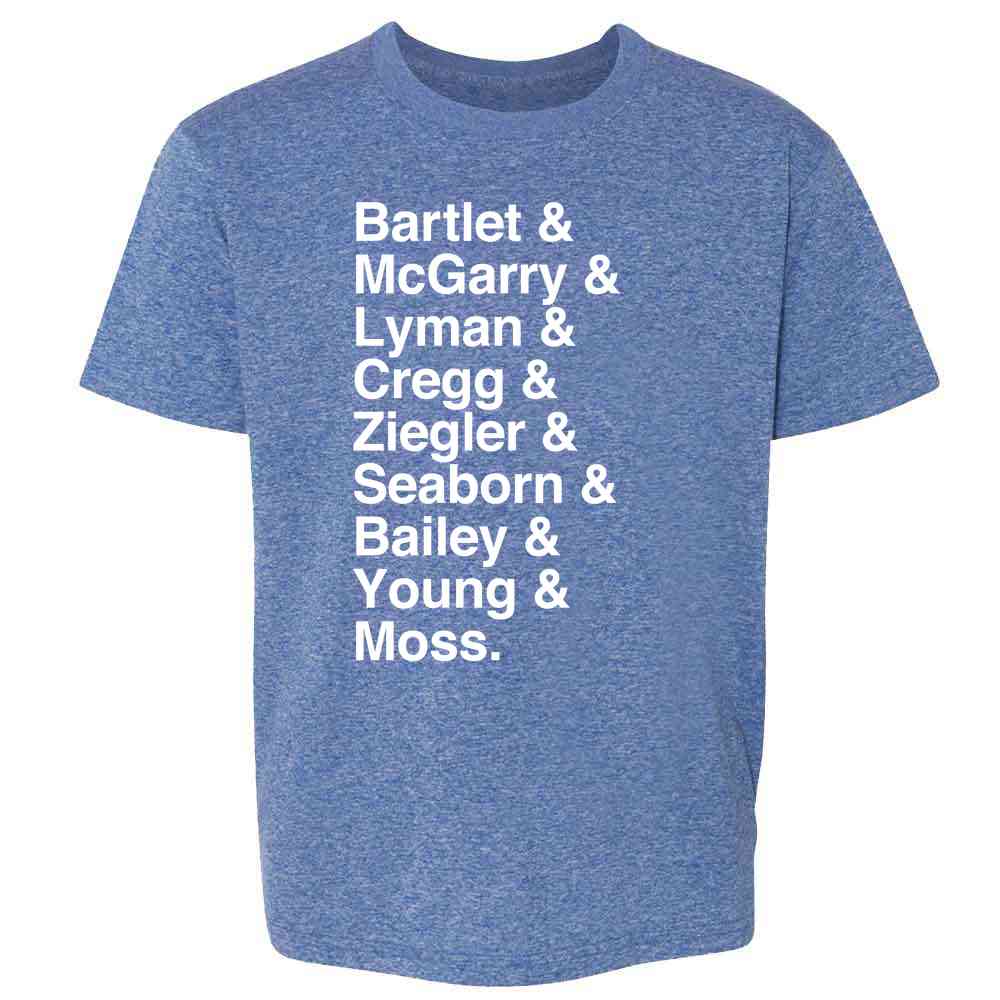 President Bartlet &amp; Staff List of Names Kids & Youth Tee