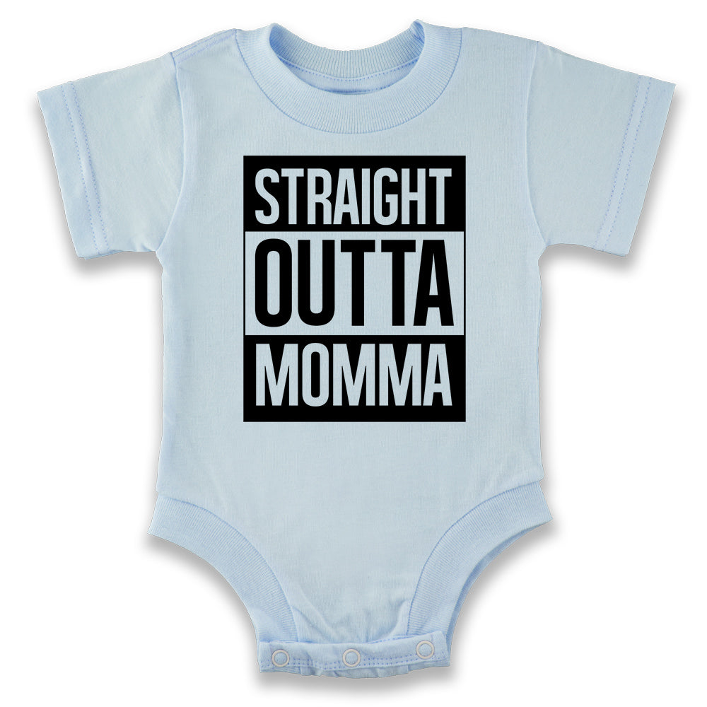 Straight Outta Momma Gift For Mom Baby Bodysuit