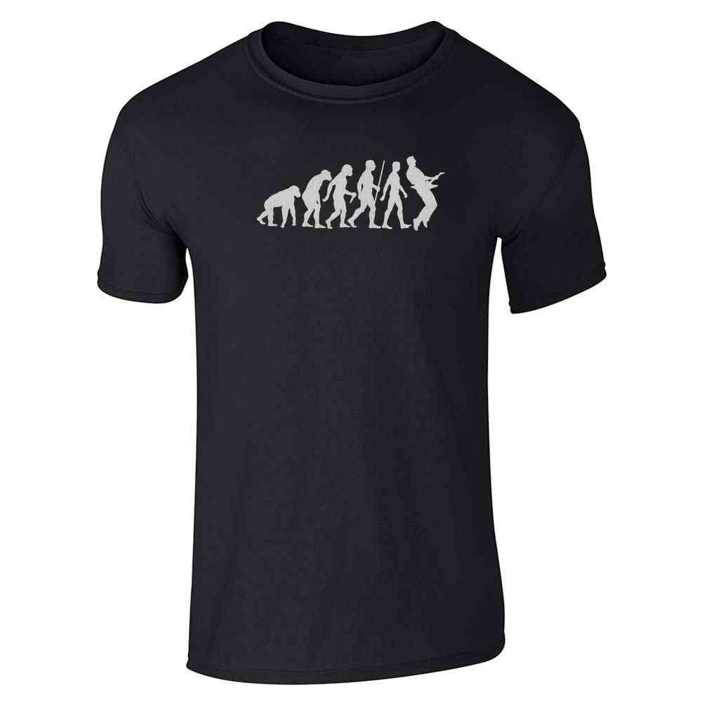 Guitar Evolution History Music Caveman Funny Unisex Tee