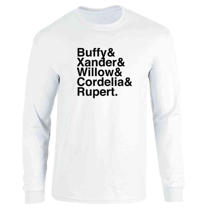 Buffy &amp; Xander &amp; Willow &amp; Cordelia &amp; Rupert. 90s Long Sleeve