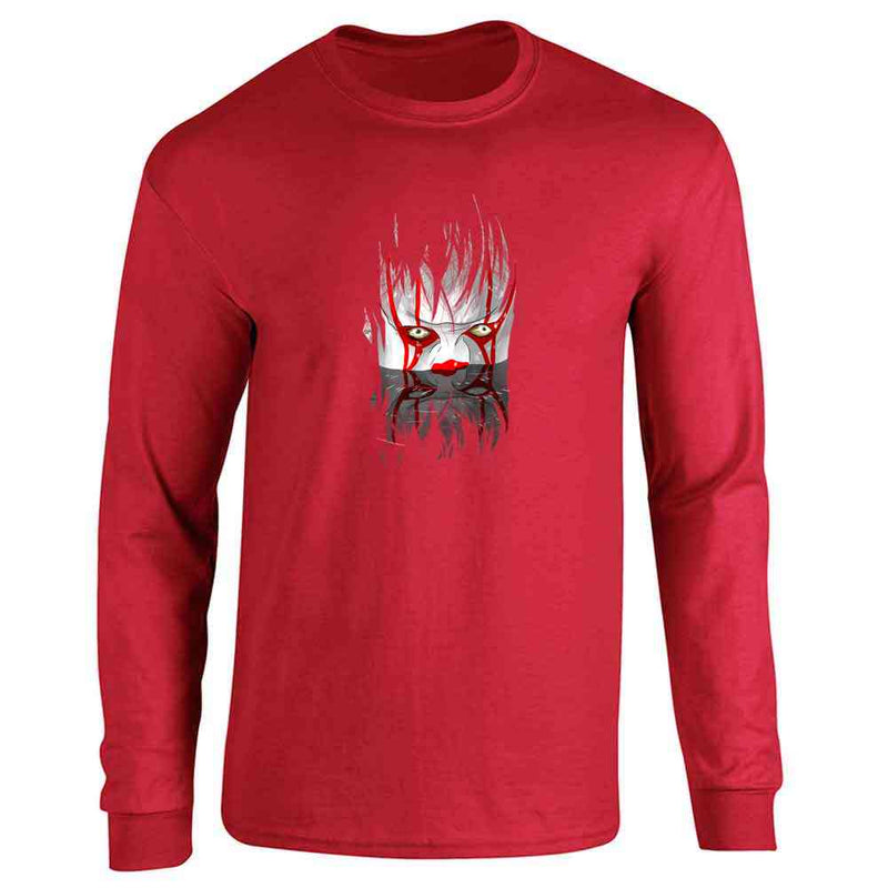 Youll Float Too Horror Movie Clown Scary Long Sleeve