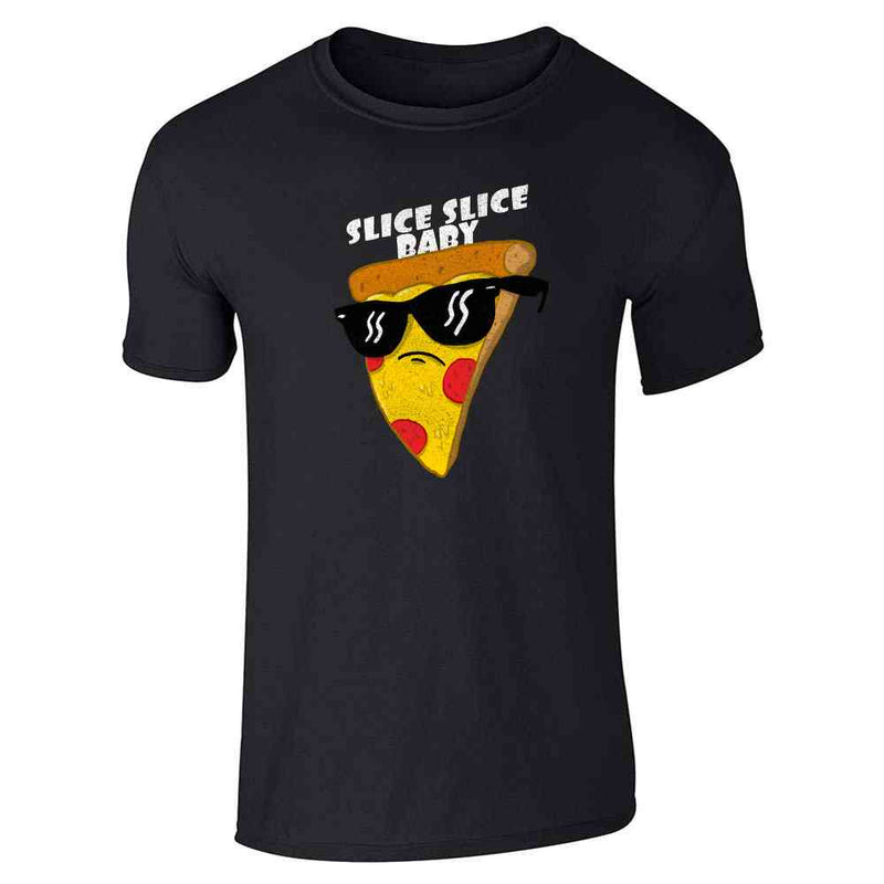 Slice Slice Baby Pizza Funny Retro Graphic Unisex Tee