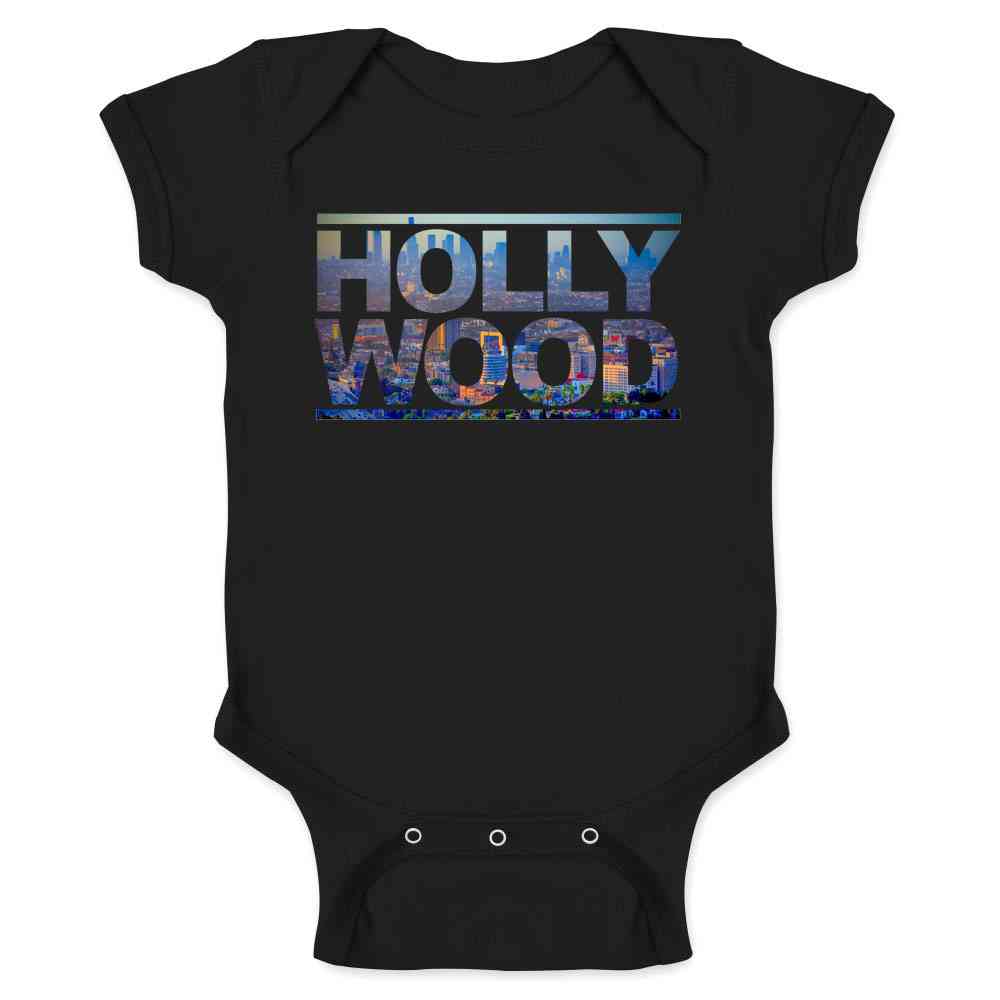 Hollywood Skyline Sunrise California Photo Travel Baby Bodysuit