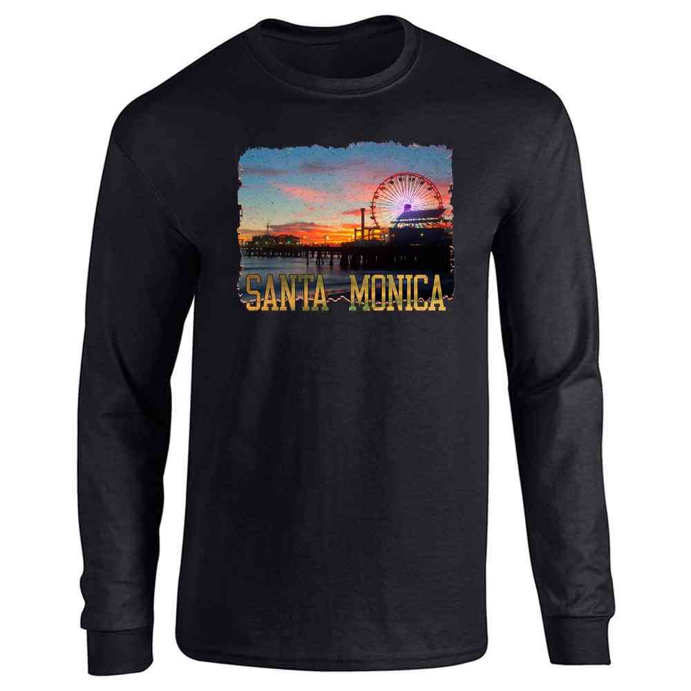 Santa Monica Pier Sunset California Long Sleeve