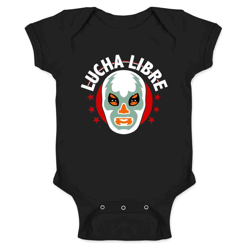 Lucha Libre Retro Mexican Wrestler Wrestling Baby Bodysuit