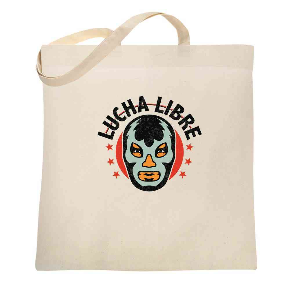 Lucha Libre Retro Mexican Wrestler Wrestling Tote Bag