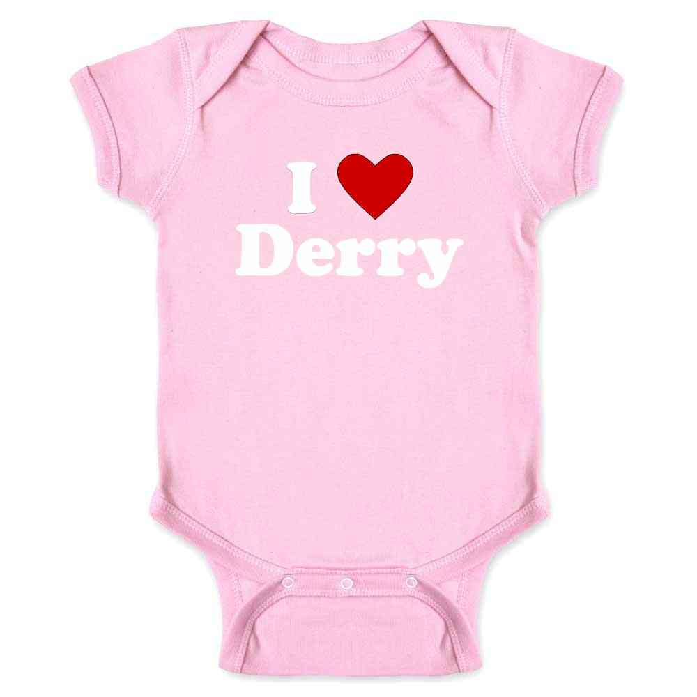 I Love Derry Maine Retro Horror Movie Halloween  Baby Bodysuit