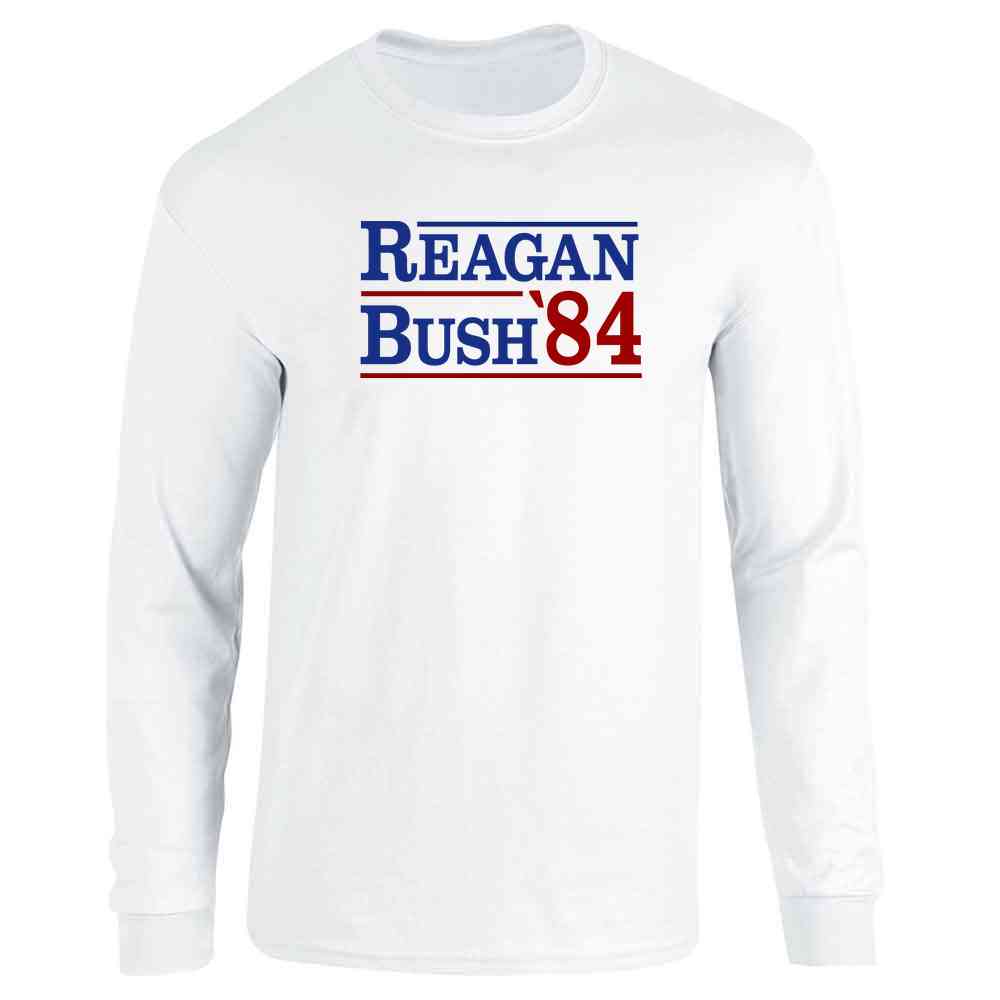 Reagan Bush 84 Shirt Campaign Conservative GOP Long Sleeve