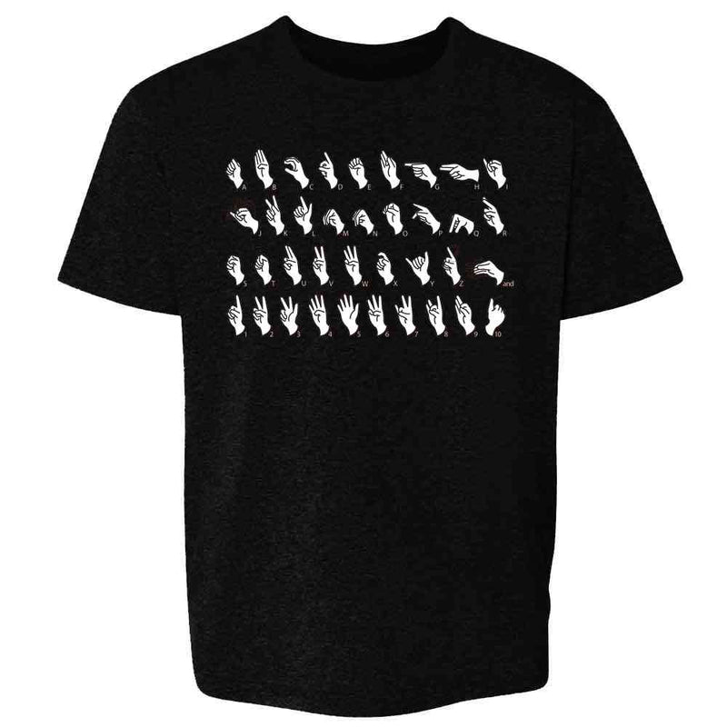 American Sign Language Alphabet Communication Kids & Youth Tee
