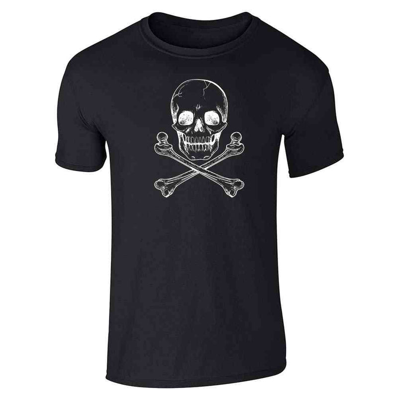 Skull and Cross Bones Poison Classic Retro Creepy Horror Halloween Unisex Tee