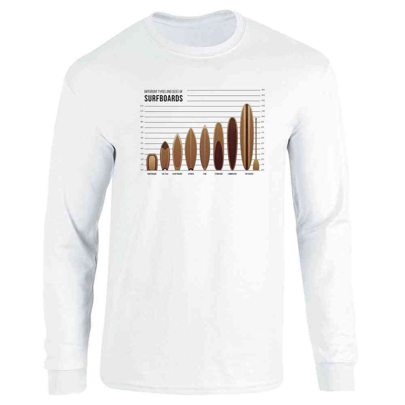 Surfboards Size and Type Chart Surfer Surfing  Long Sleeve