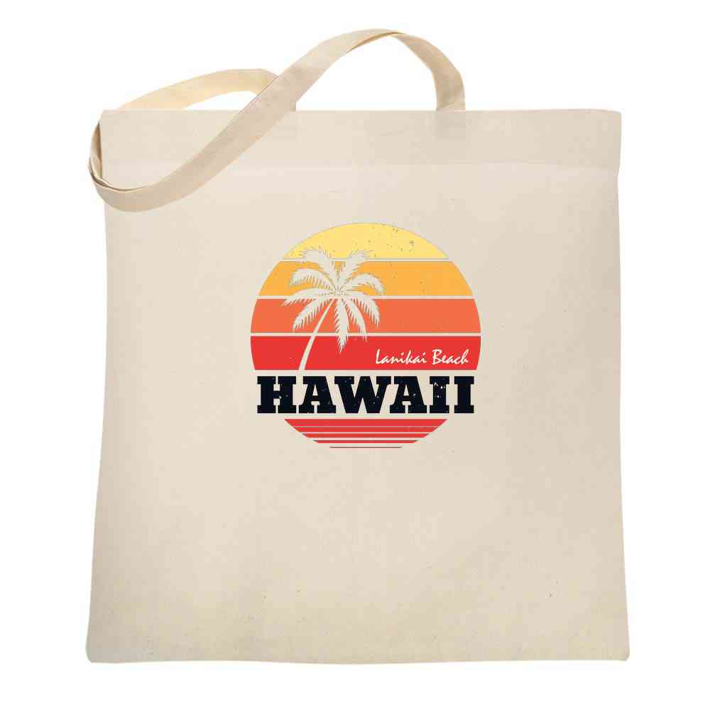 Hawaii Lanikai Beach Retro  Tote Bag