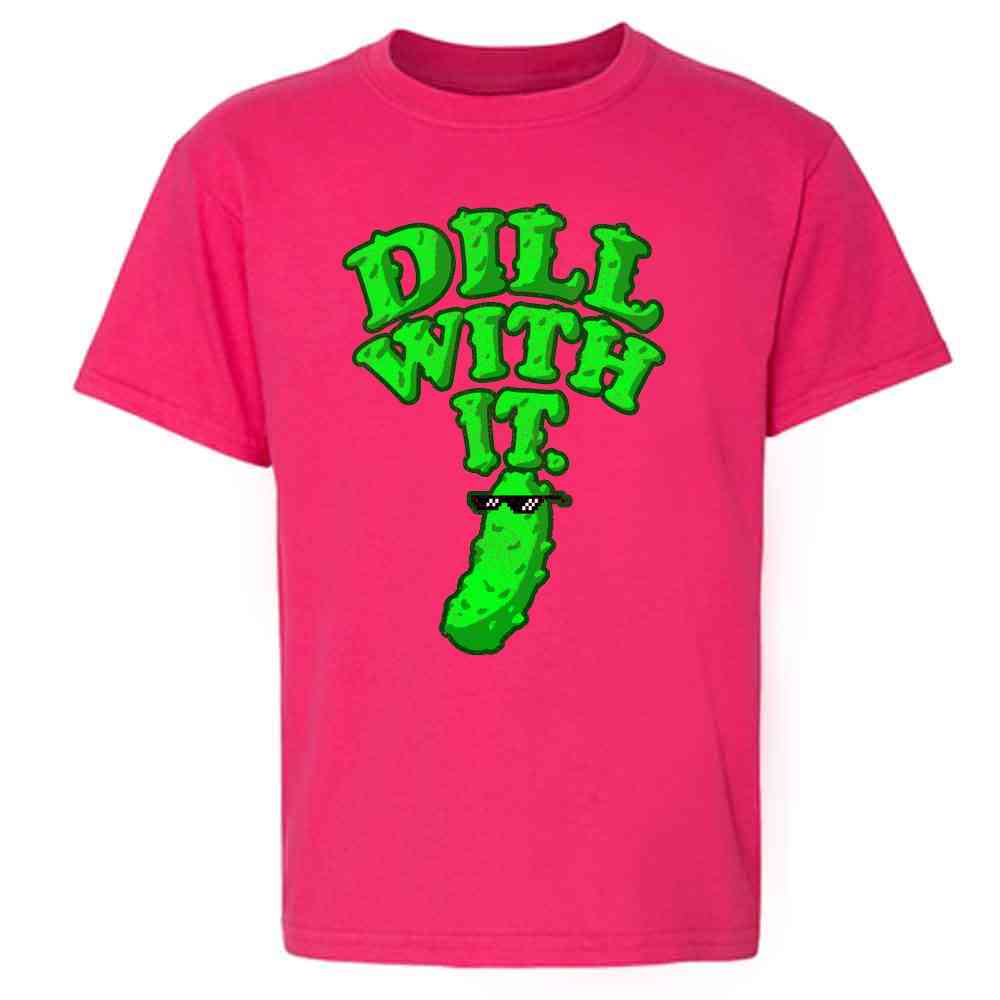 Dill With It Pickle Funny Kids & Youth Tee