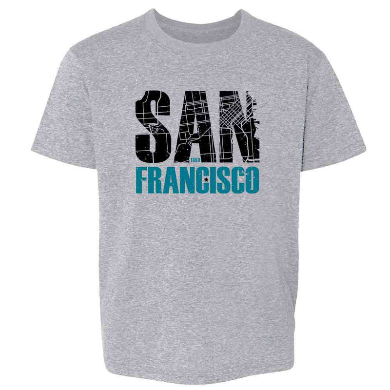 San Francisco California Retro Map Travel Kids & Youth Tee