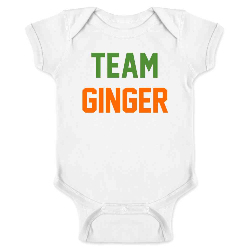Team Ginger Funny St. Patricks Day Funny Cute Redhead Baby Bodysuit