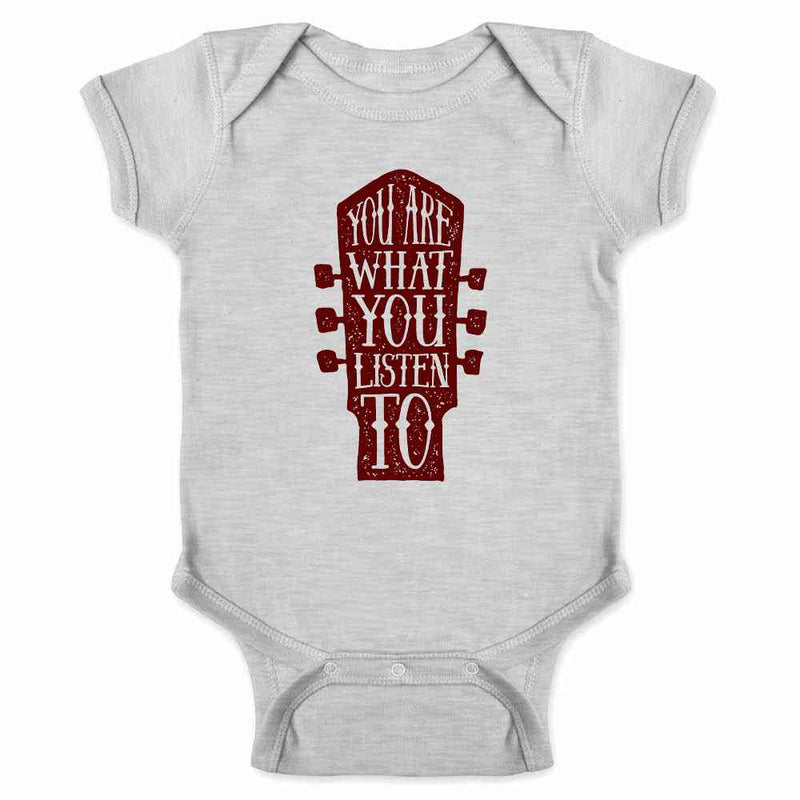 You Are What You Listen To Music Retro Vintage Guitar Band Baby Bodysuit
