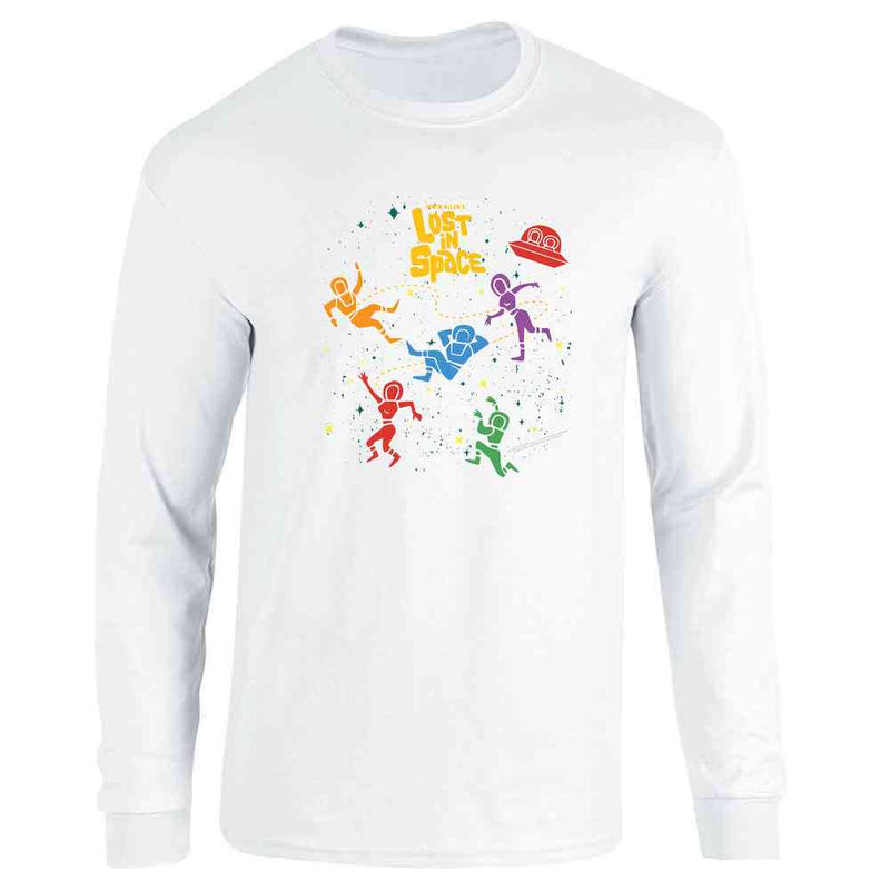 Lost in Space Floating Cast Retro SciFi TV Show Long Sleeve
