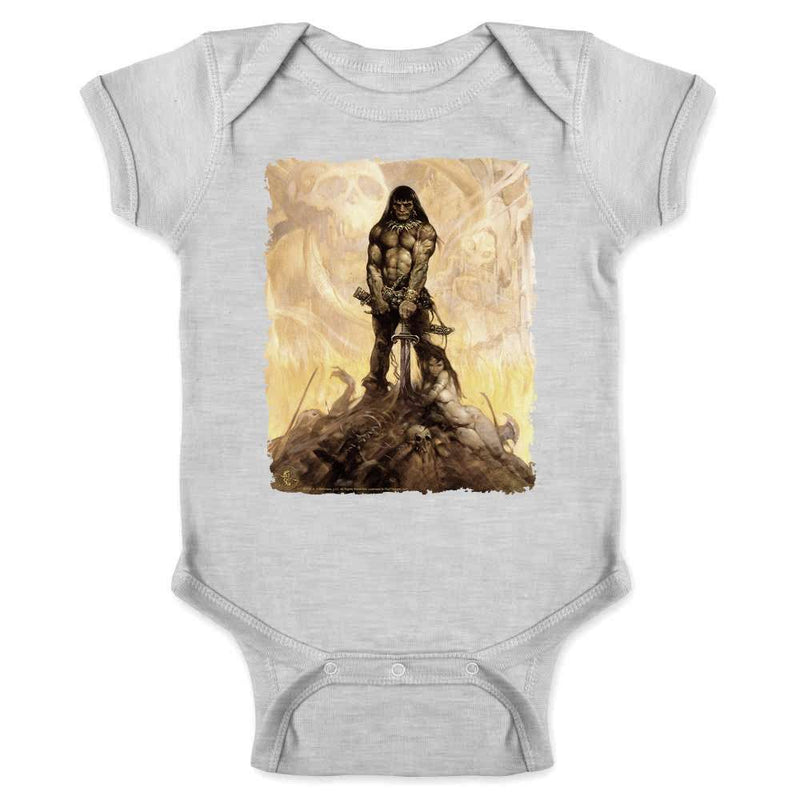 Barbarian by Frank Frazetta Art Baby Bodysuit