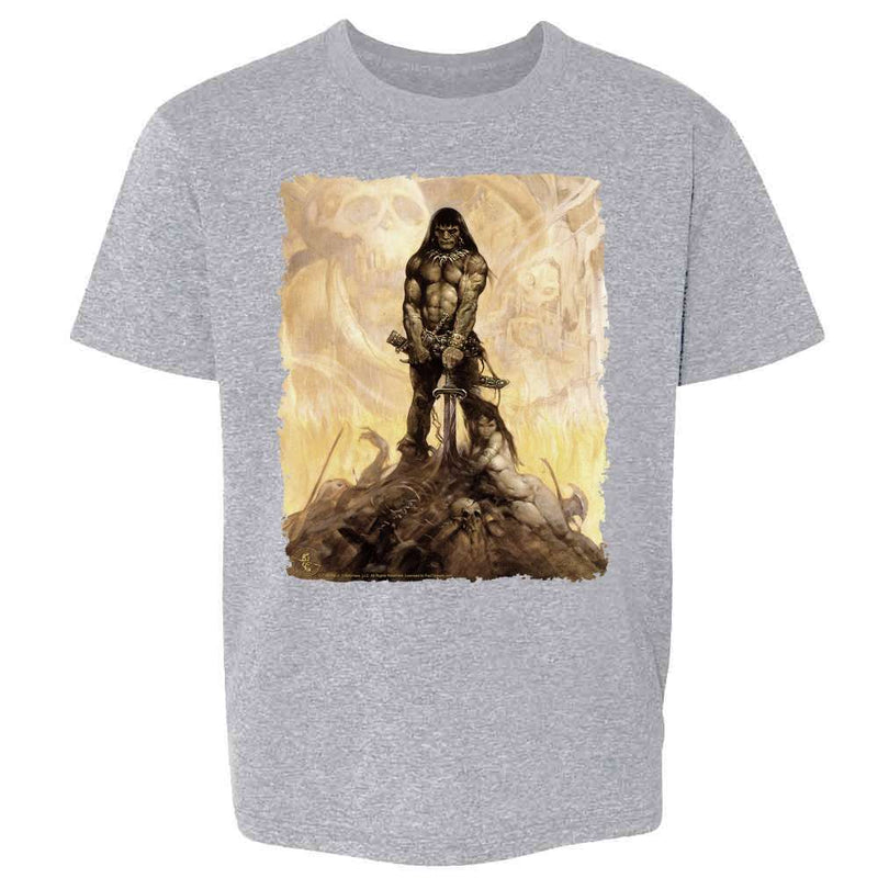 Barbarian by Frank Frazetta Art Kids & Youth Tee
