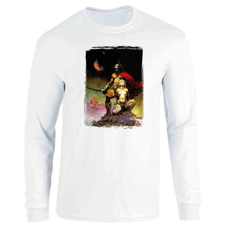 Swords of Mars by Frank Frazetta Art Long Sleeve