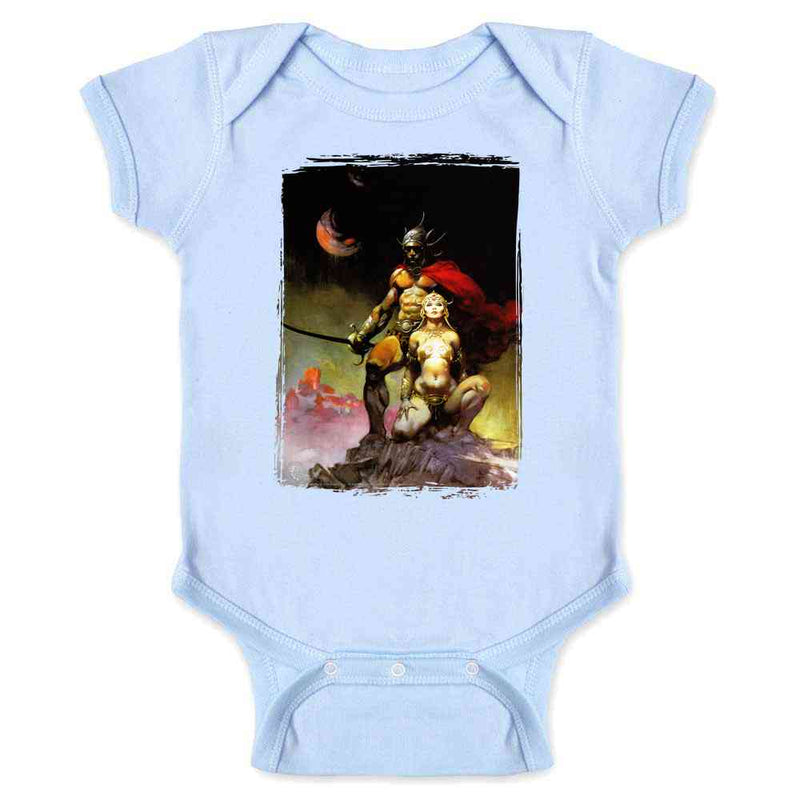 Swords of Mars by Frank Frazetta Art Baby Bodysuit
