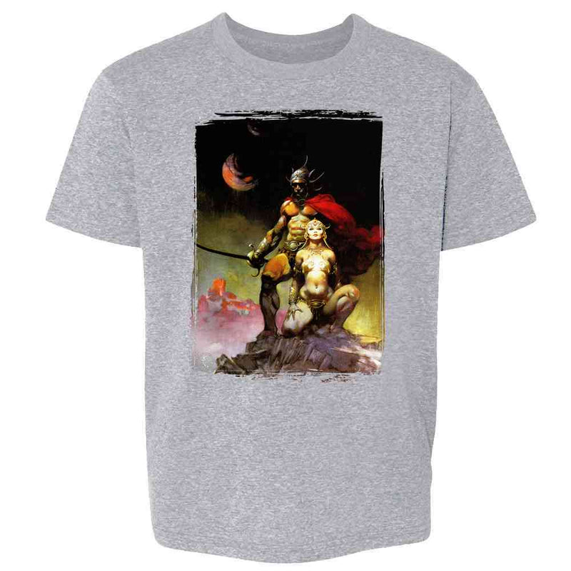 Swords of Mars by Frank Frazetta Art Kids & Youth Tee