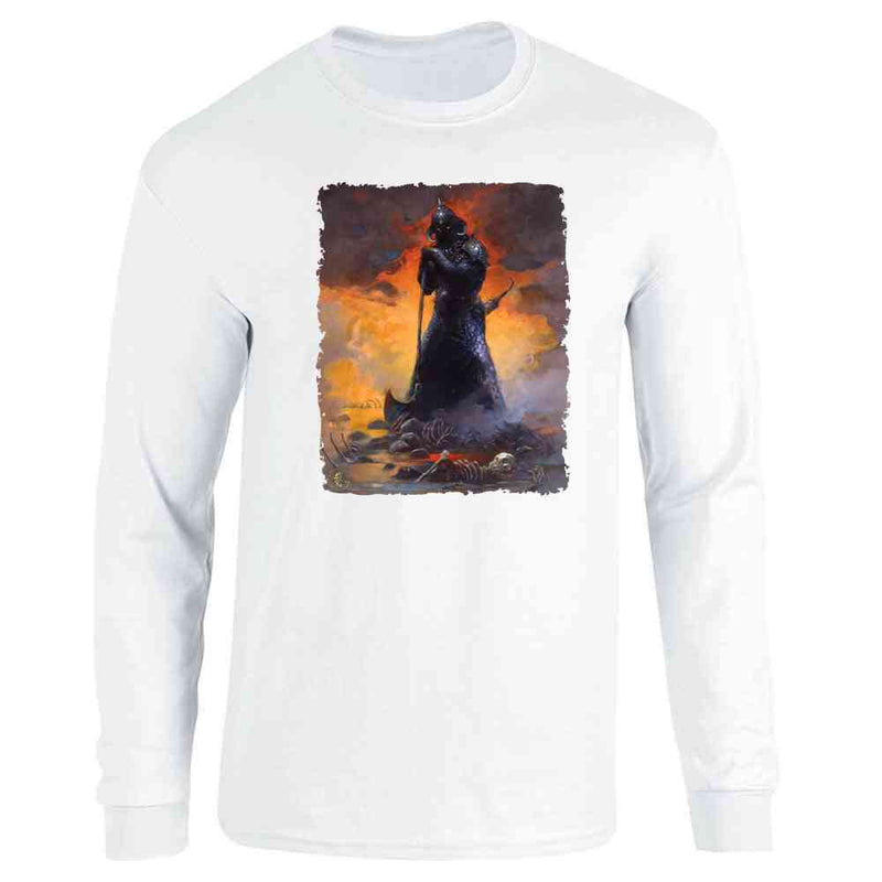 Death Dealer Three by Frank Frazetta Art Long Sleeve