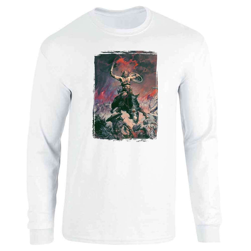 The Berserker by Frank Frazetta Art Long Sleeve