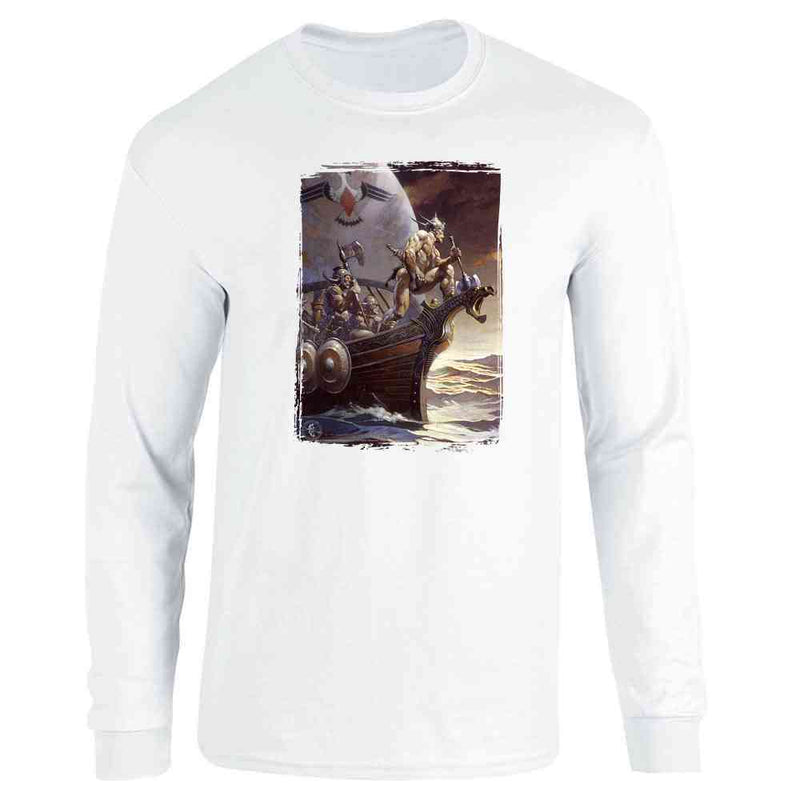 Kane on The Golden Sea by Frank Frazetta Art Long Sleeve