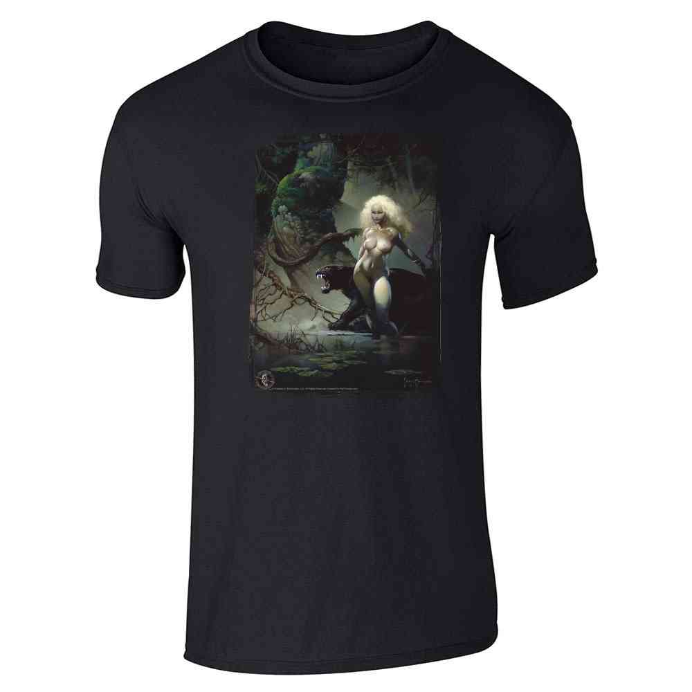 Princess and the Panther by Frank Frazetta Art Unisex Tee