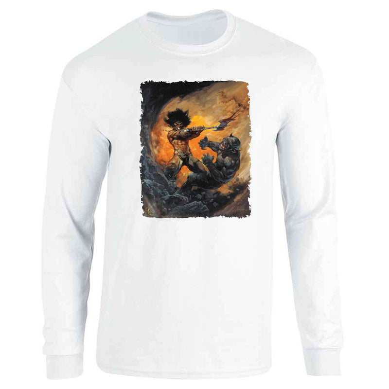 Barbarian 2 by Frank Frazetta Art Long Sleeve