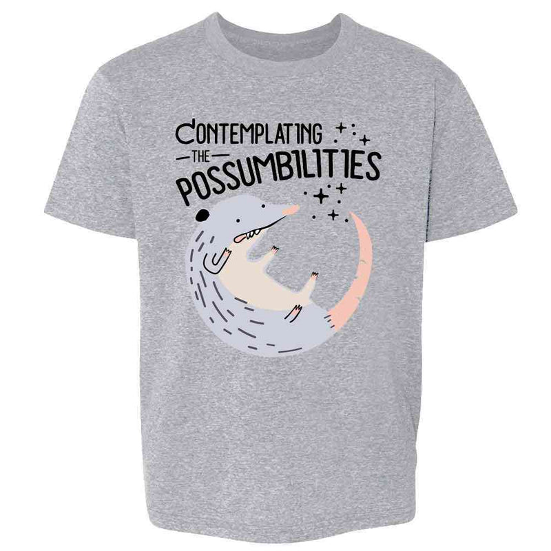 Contemplating the Possum-bilities Funny Animal Pun Kids & Youth Tee