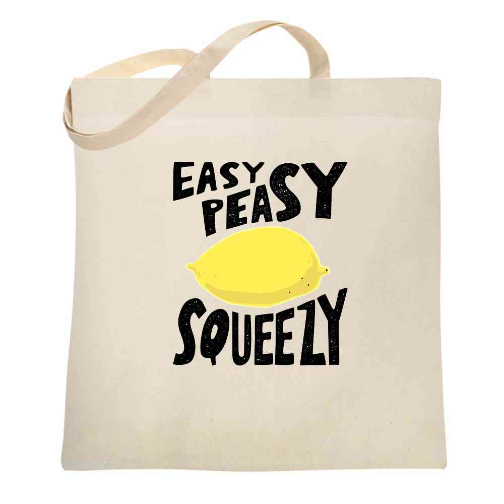 Easy Peasy Lemon Squeezy Cute Funny Tote Bag