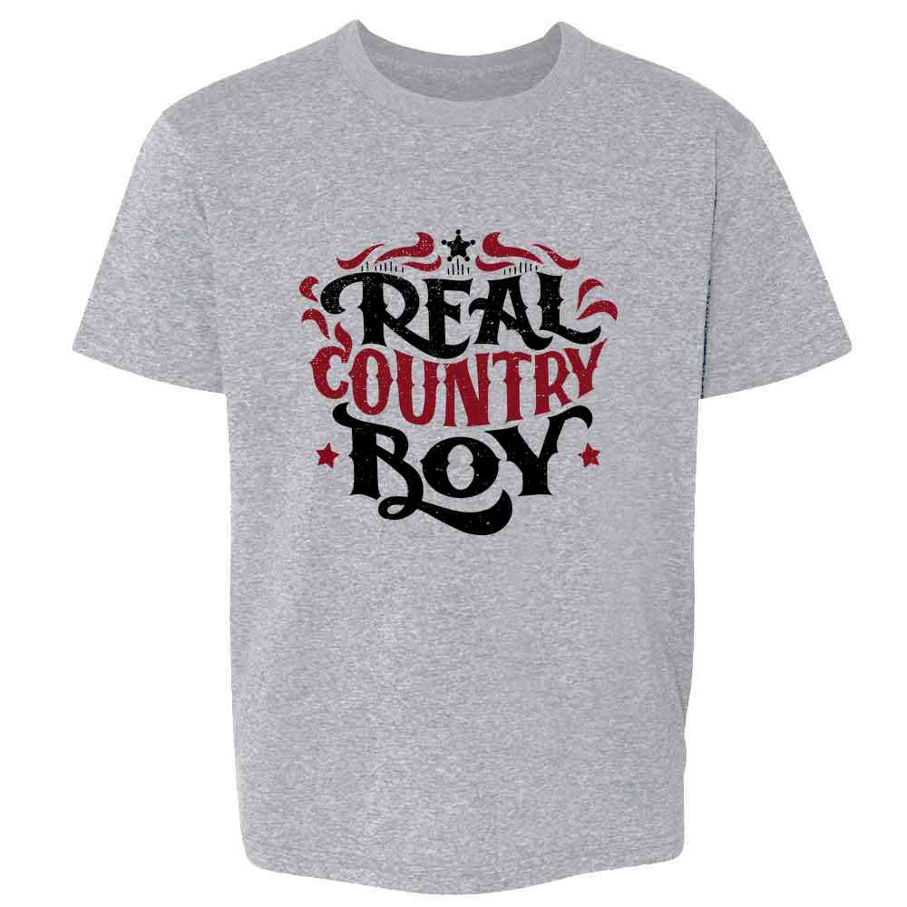 Real Country Boy Retro Vintage Western Style Kids & Youth Tee