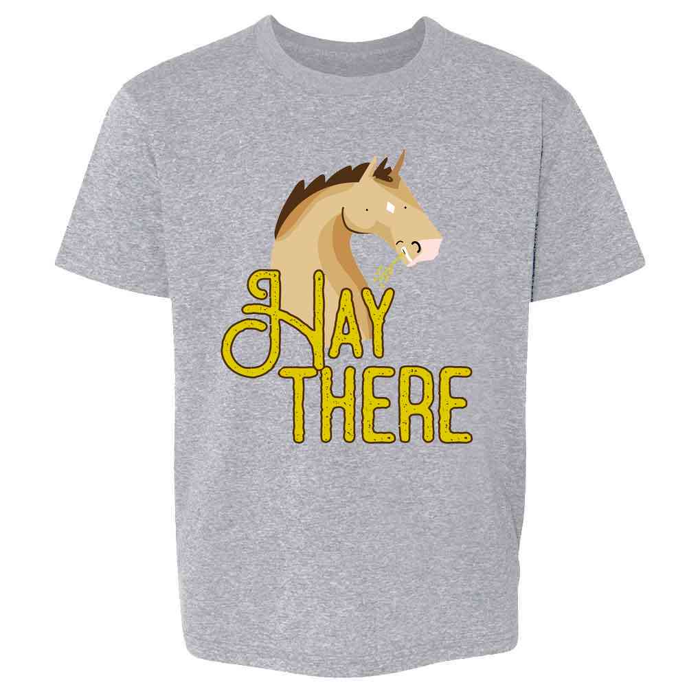 Hay There Horse Funny Graphic Pun Punny Kids & Youth Tee