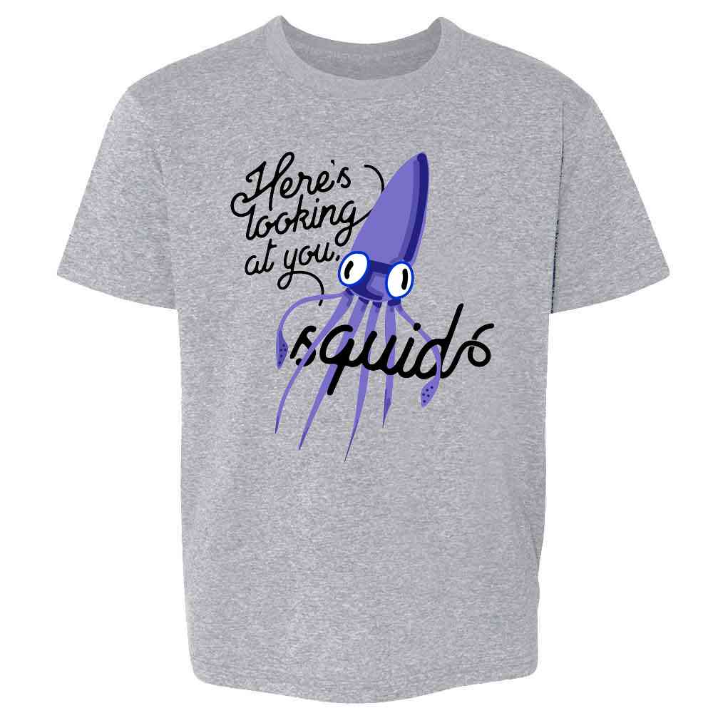 Heres Looking At You Squid Funny Kids & Youth Tee