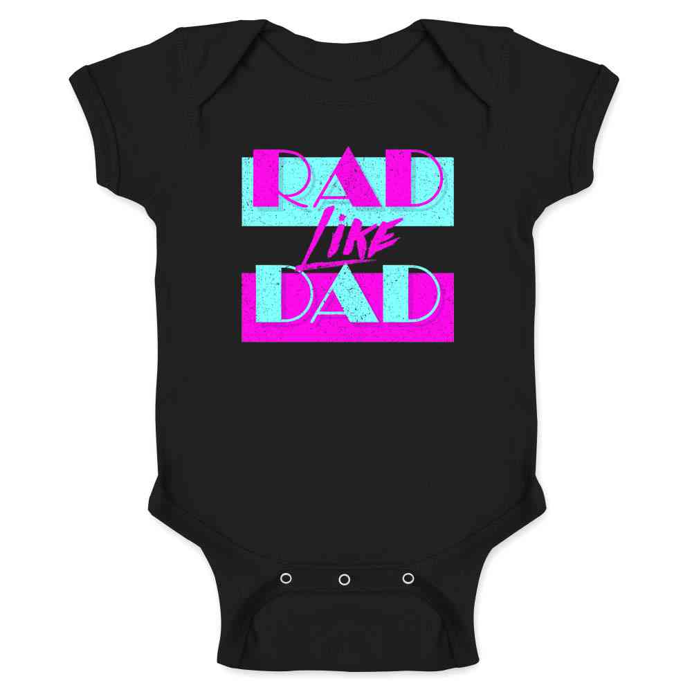 Rad Like Dad Gift For Dad Retro Graphic Aesthetic Baby Bodysuit
