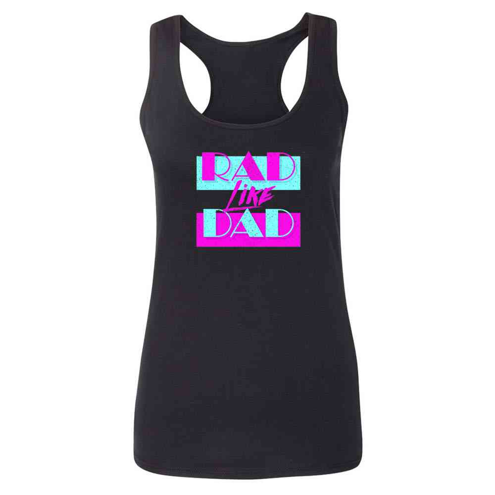 Rad Like Dad Gift For Dad Retro Graphic Aesthetic Womens Tee & Tank
